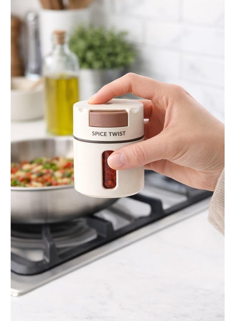 Ensemble de 4 pots à épices magnétiques muraux en acier inoxydable pour le rangement de la cuisine - Image 3